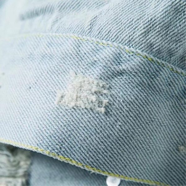 Denim Veste décontractée avec broderie Rabatt – Bild 4