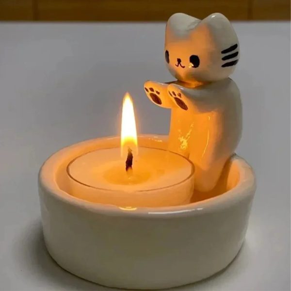 Bougeoir chat mignon Online