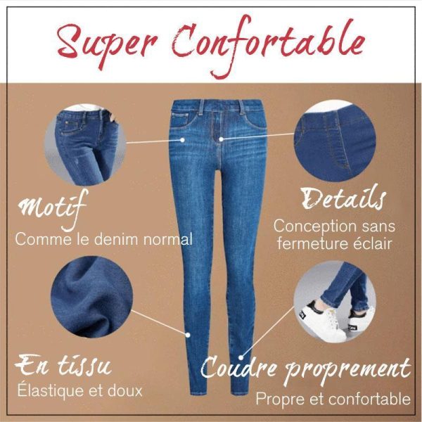 (?LIVRAISON GRATUITE) - Leggings Jean Slim Extensible pour Femmes Angebot – Bild 4
