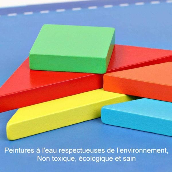 Magnétique Tangram Jeu Puzzle Coloré en Bois Mode – Bild 4