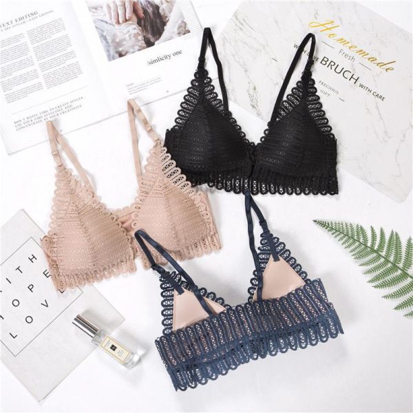 Soutien-gorge Respirant en Dentelle Agrafes Devant Online-Verkauf